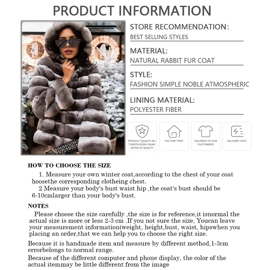 女性のためのウサギの毛皮の短いコート,フード付きの本物の毛皮のコート,豪華な,冬のベストセラー,新着