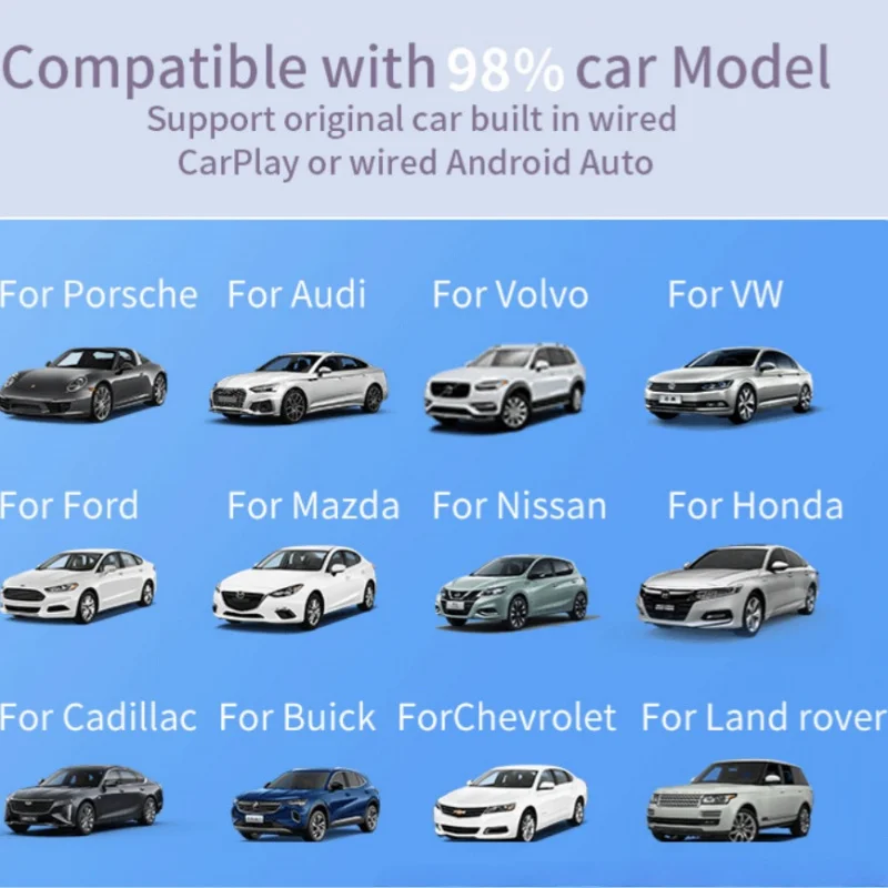 1 قطعة M10 Car-mounted carplay IOS أندرويد 2 في 1 سلكي إلى صندوق الملاحة الذكي للسيارة اللاسلكية #5