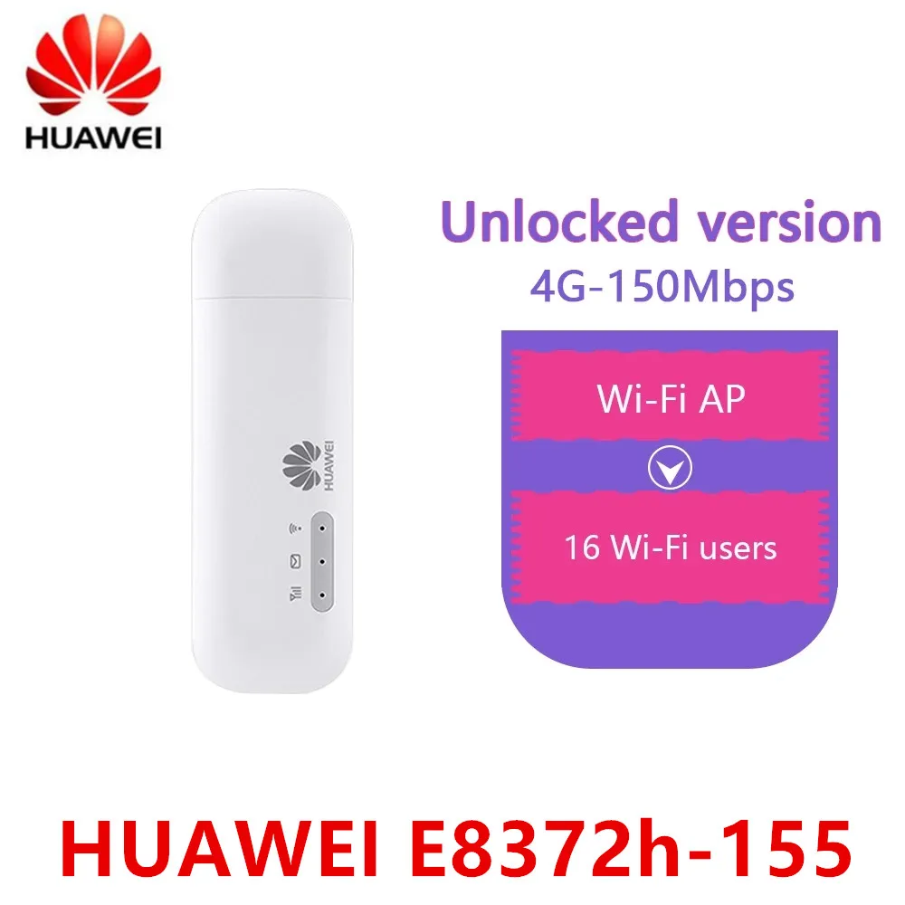 For Unlocked Huawei E8372 E8372h-155 4G LTE 150Mbps WiFi Modem 4G USB Modem Dongle 4G Carfi Modem