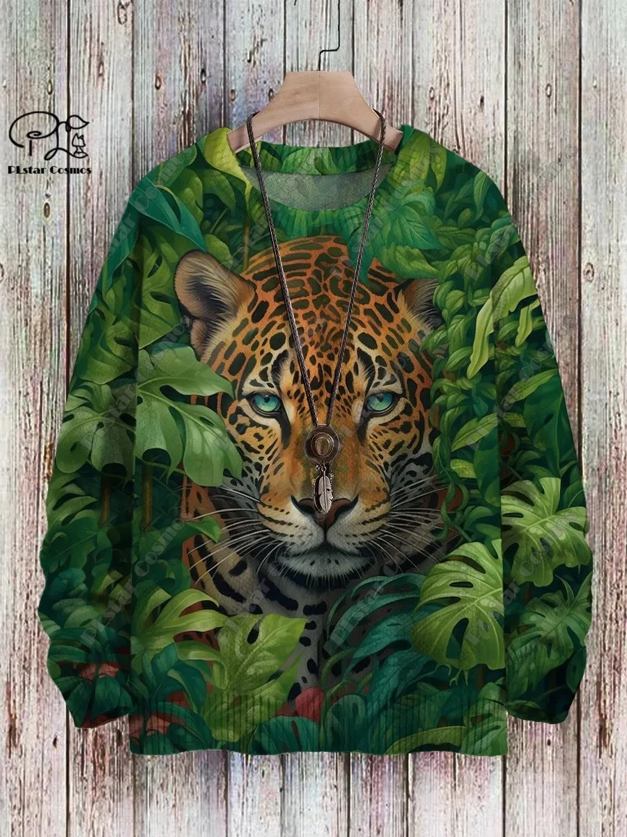 Plstar Cosmos Nieuwe 3d Geprinte Dieren Serie Schattige Kat En Hond Cheetah Patroon Lelijke Trui Winter Straat Casual Unisex