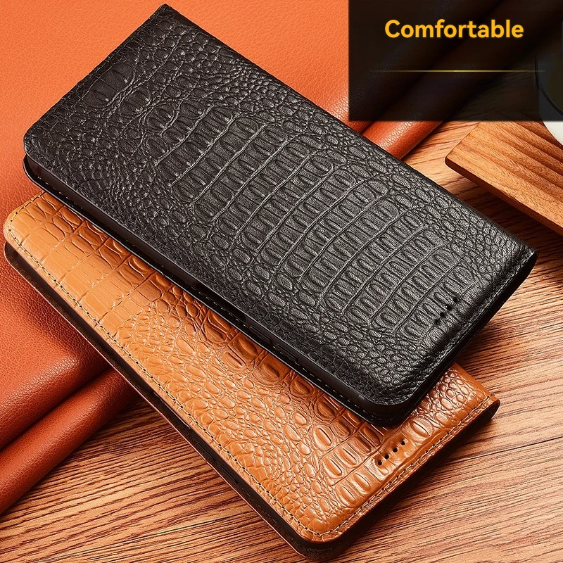 

Genuine Leather Magnetic Flip Phone Cover for Motorola Edge60 50 40 30 20 Pro Ultra Stylus Fusion with Built-in Wallet Card Slot