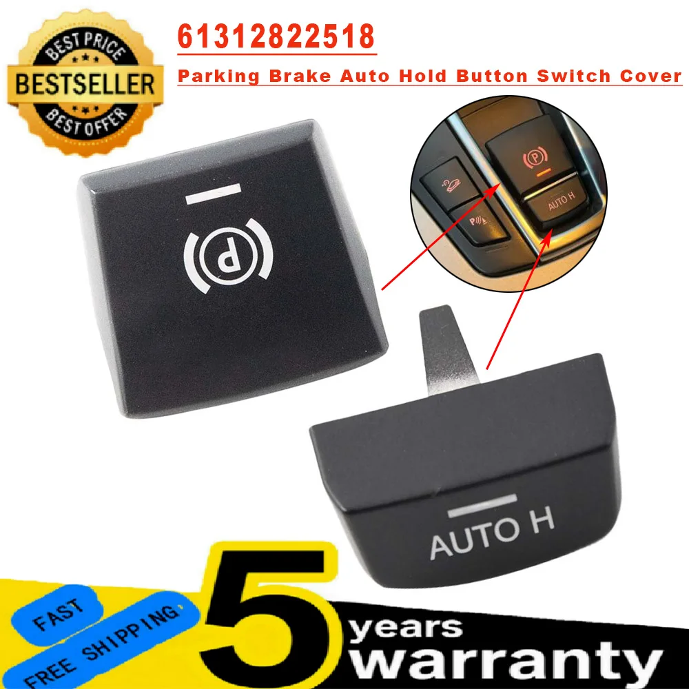 Handbremse Feststellbremse P&Auto H-Tasten-Schalterabdeckung 61312822518 Für BMW 5 7 F01 F02 F07 F10 F11 F18 F30 520 523 730 2009-2014