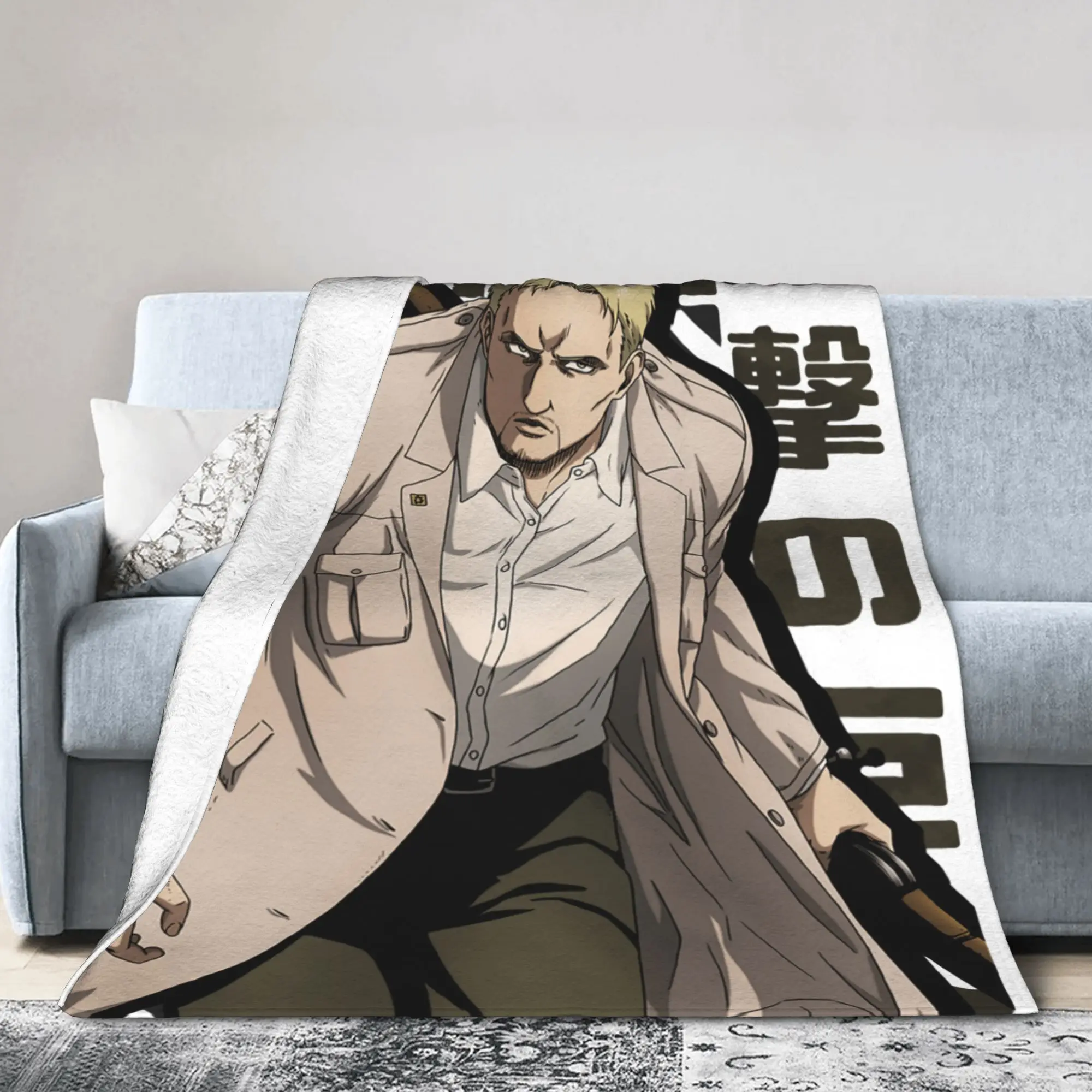 Shingeki no Kyojin Reiner Braun Attack on Titan Blanket Flannel  Winter  Breathable Warm Throw Blanket for Bedding Travel Quilt