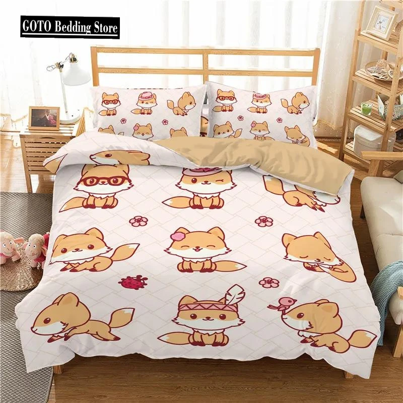 

Print Pet Dog Bedclothes for Girl Boy Twin Single140x210cm Cute Bedding Sets Full Size Bed Linens Duvet Cover Sets Dropshipping