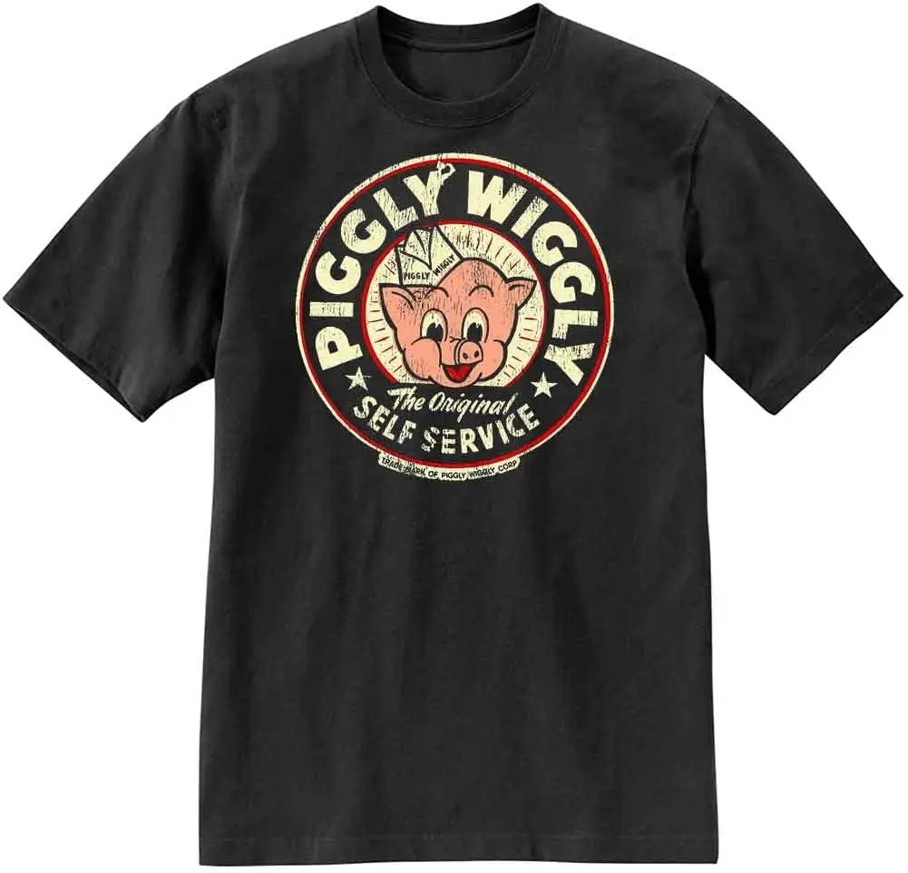 

Teenagers Youth Boys Girls Kids' Piggly y Wiggly Classic T-Shirt Short Sleeve Shirt Loose Tee Small