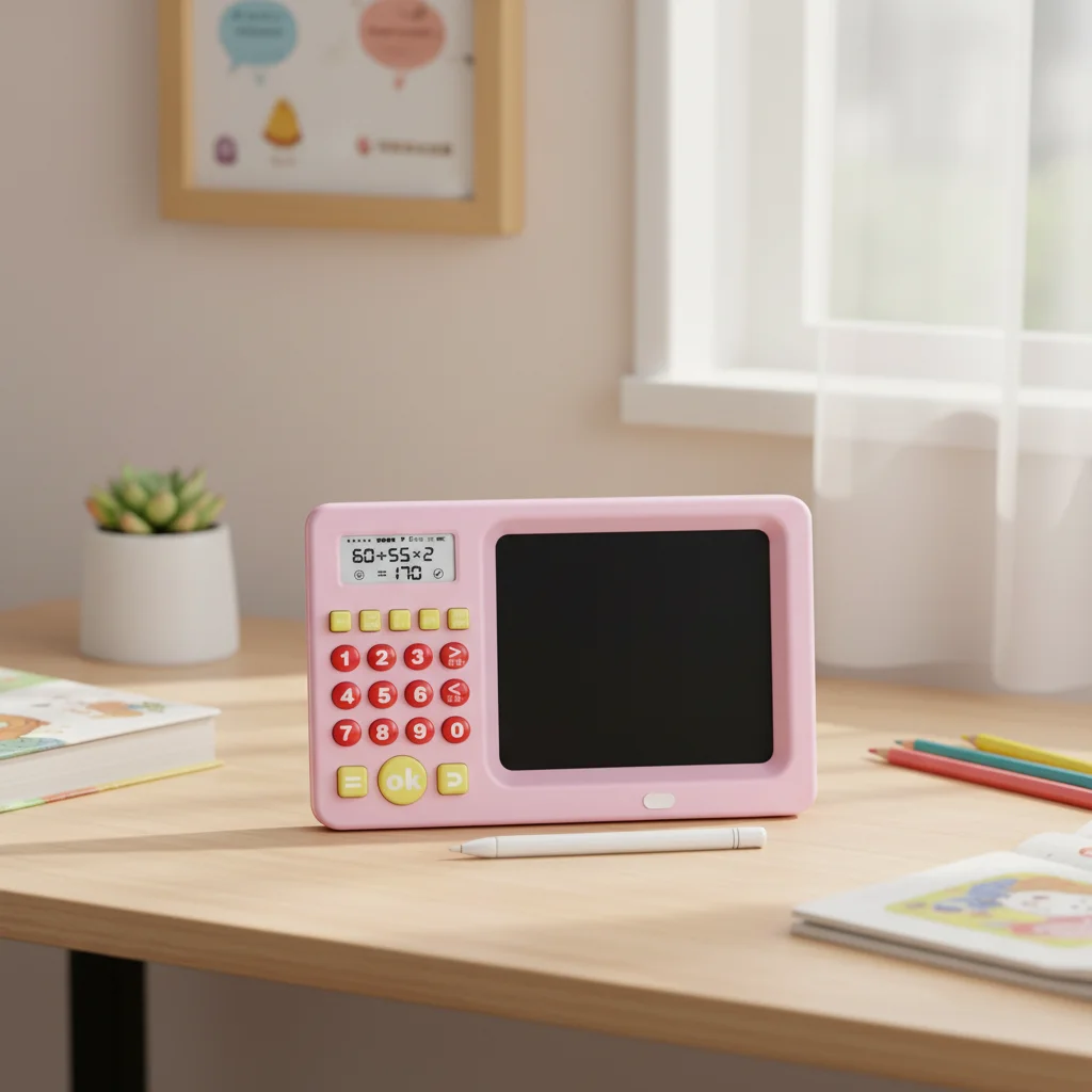 2 in 1 Maths Teaching Calculator LCD Screen Drawing Calculator Handwriting Board Writing Portable Children's Drawing Board