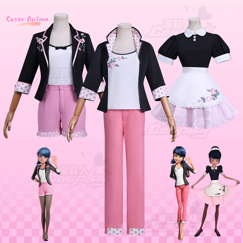 

Movie Marinette Dupain-Cheng LadyBug 6 Cosplay Costume Uniform Halloween Carnival Party Christmas Play Role Clothes Clothing