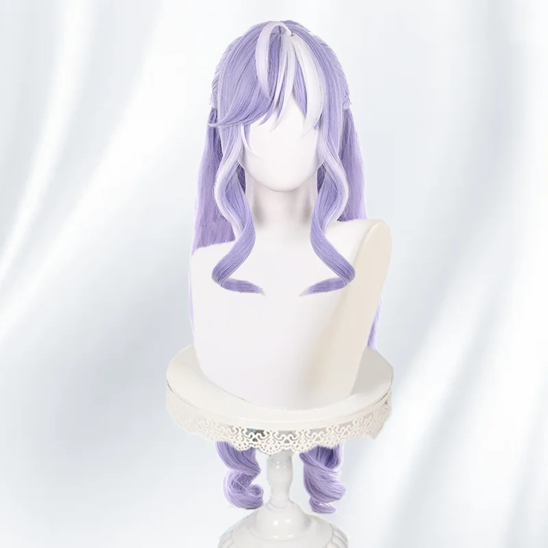 Game Zenless Zone Zero Vivian Cosplay Wig Vivian Banshee Long Purple Hair White Highlights Cosplay Hair For Comicon Party
