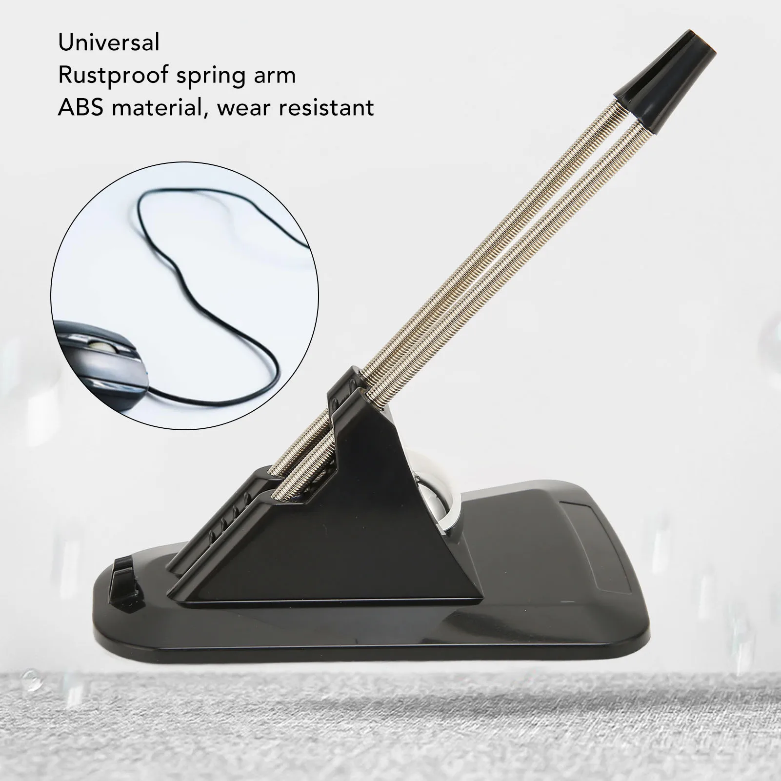 Soporte para Cable de Ratón, Soporte Universal para Ratón de Juego, Elegante, Simple, Resistente al Óxido, Organizador de Cables para Ratón, Color Negro para Esports