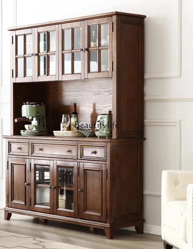 

American rural solid wood wine cabinet ash wood high quality