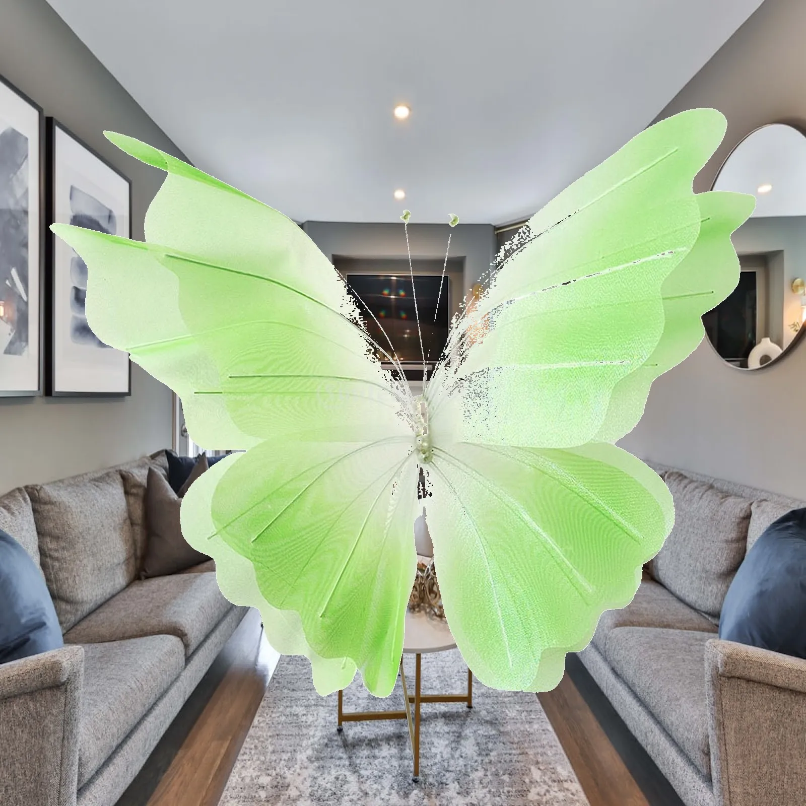 Gauze Butterfly 3D Flower Butterflies DIY Huge Display Large Decoration Backdrop for Garden Crafts Photography Props Bouquet