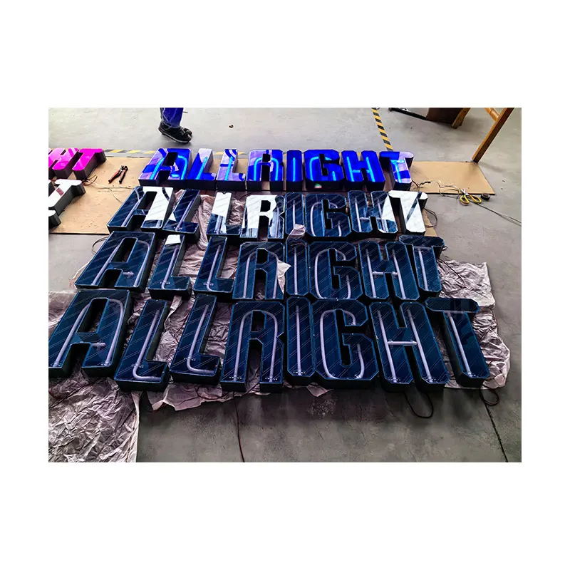 

Metal Big Giant Vintage Neon Marquee Letters Advertising Lamp For Shopping Mall Store Decoration