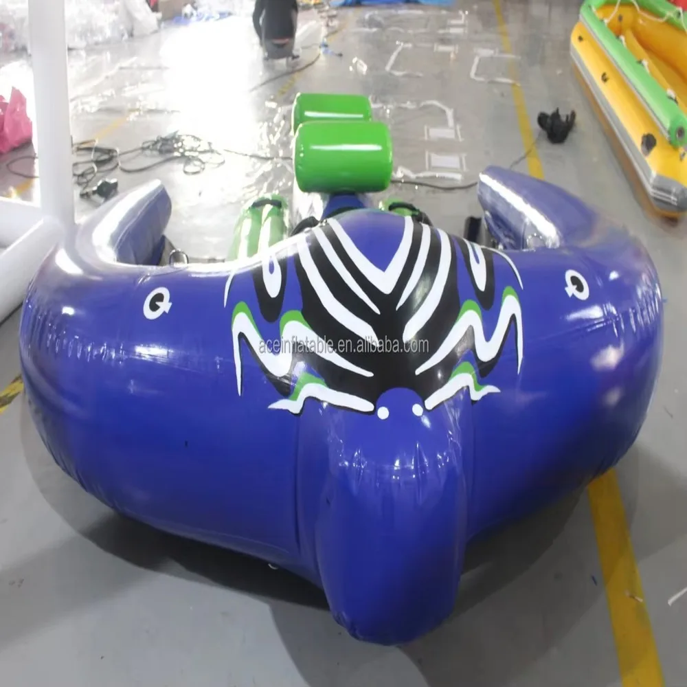 Inflatable Flying Fish Towable Tube Water Sport Game Airtight Manta Ray Flyfish for Beach Fun Summer Outdoor Water Play