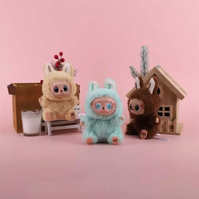 High Quality Labubu The Monsters Dolls Cardiac Macarone Kawai Guess Bag Figure Model Bag Keychain Decor 1:1 Replica For Xmas Gif