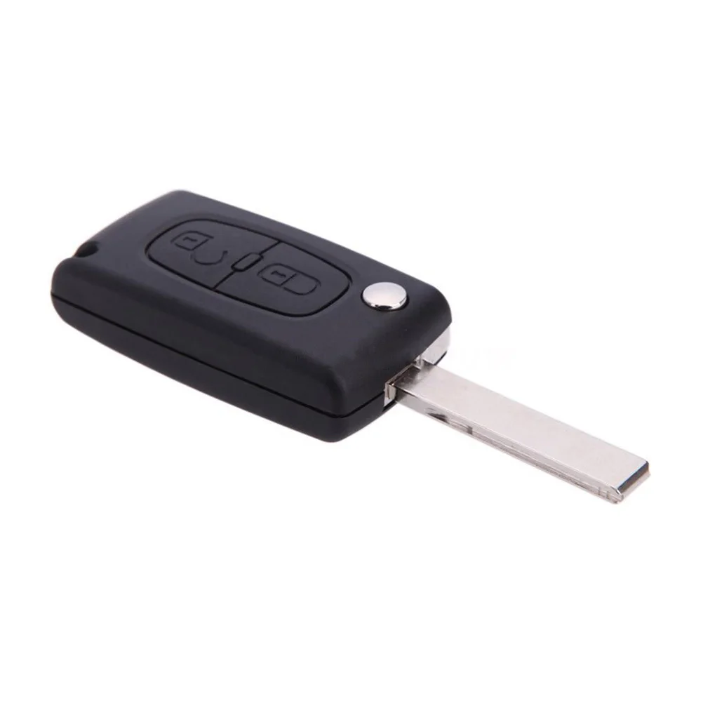 

Durable Plastic 2 Button Remote Key Shell Fob Case Cover Foldable Design for 307 Car Key Replacement