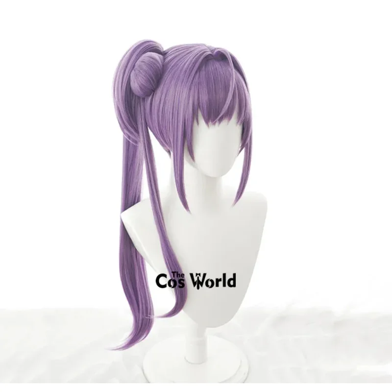 

aaa12 3Hasu No Sora Jogakuin School Idol Club Otomune Kozue Purple 60cm Long Straight Anime Cosplay Wigs Synthetic Hair + Wig Ca