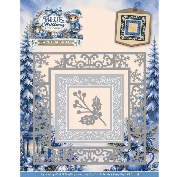 Blue Christmas Winter Serenity craft metal cutting dies mold strips sheet scrapbook paper craft knife mold blade punch stencils