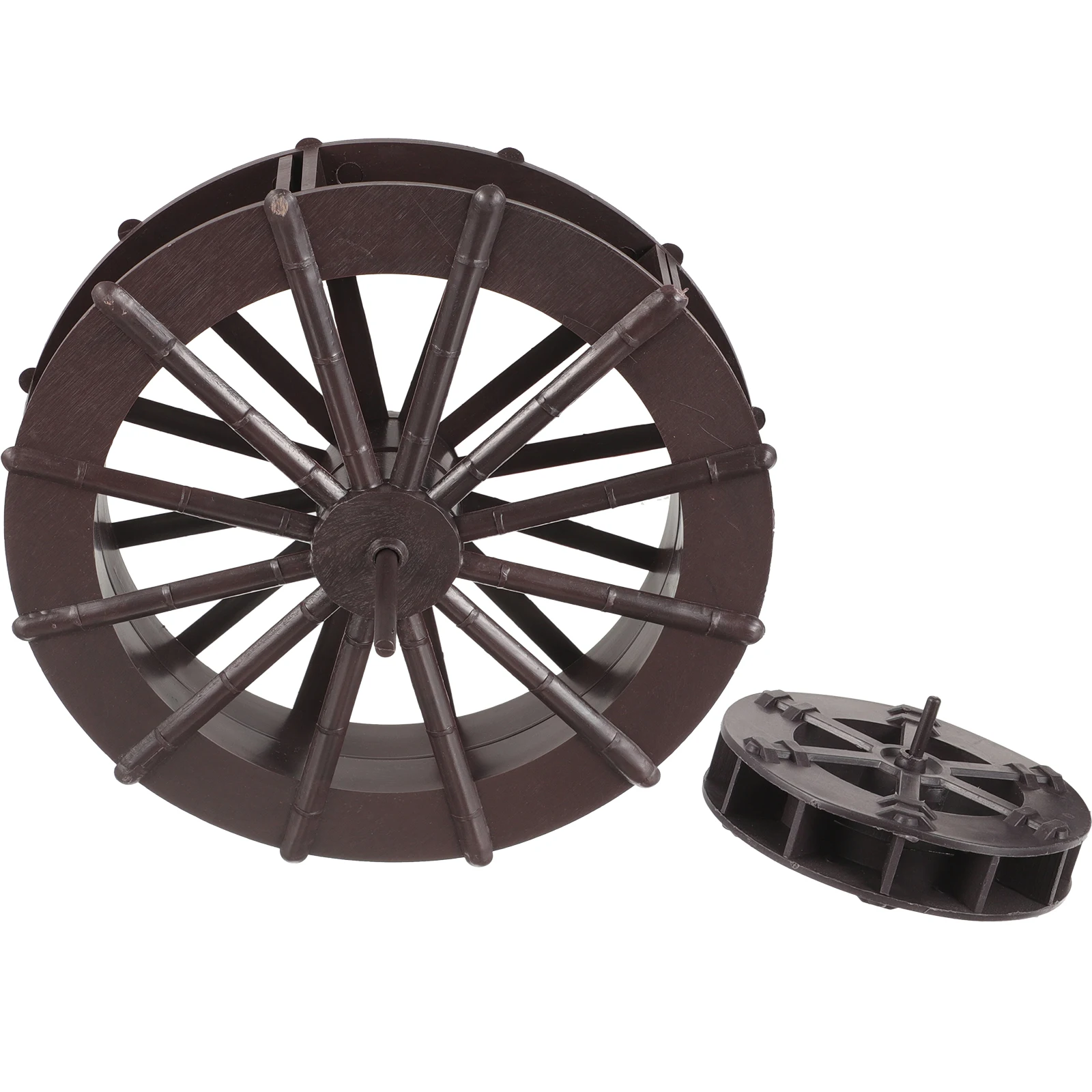 

2 Pcs Waterwheel Fountain Decor 15cm Plastic Running Wheel for Home Desk Aquarium Rockery Scene Layout Replacement Part