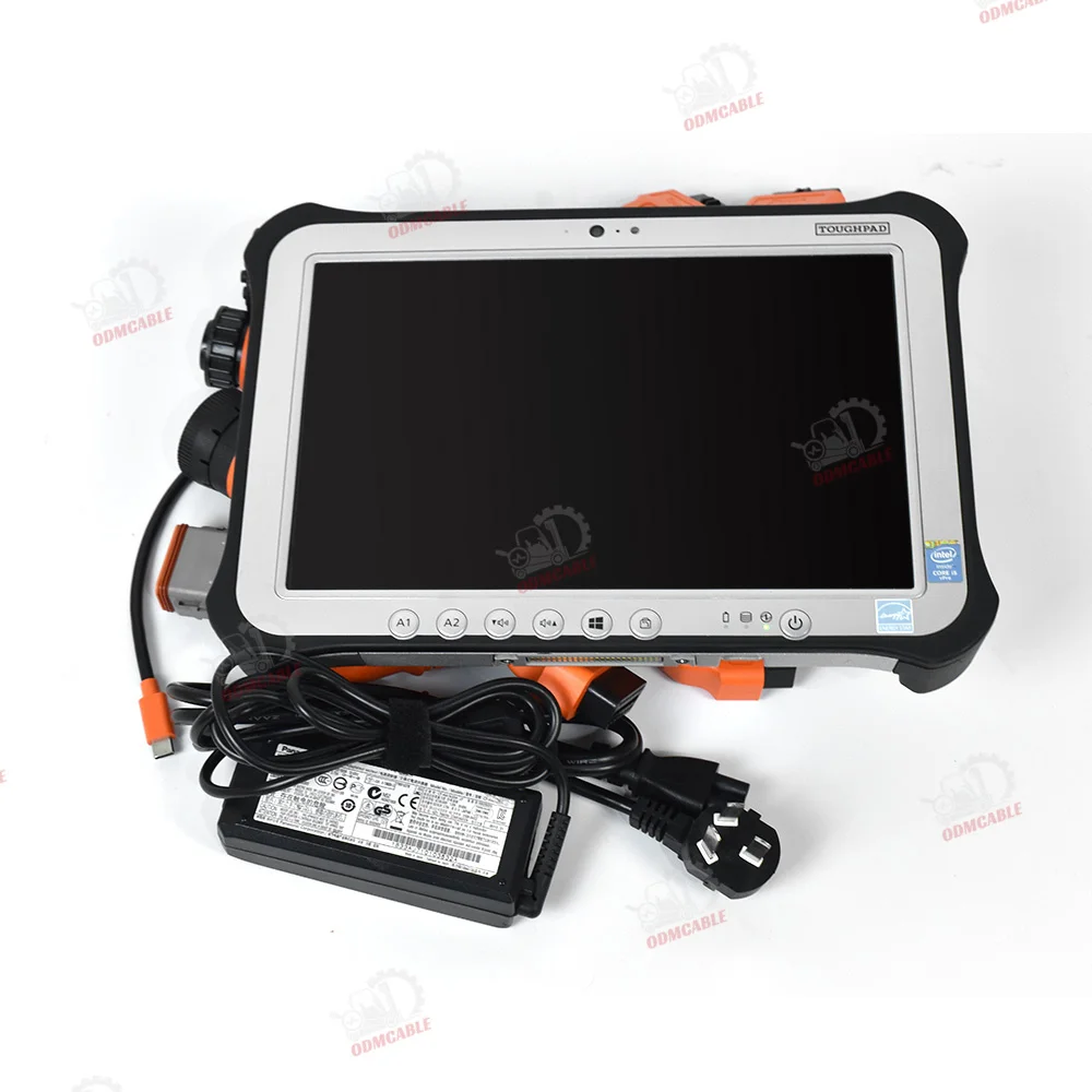 X truck Y009 HDD Full Function 2 Vehicles Test Tool for Truck Construction Excavators Diagnostic Kit+FZ G1 Tablet