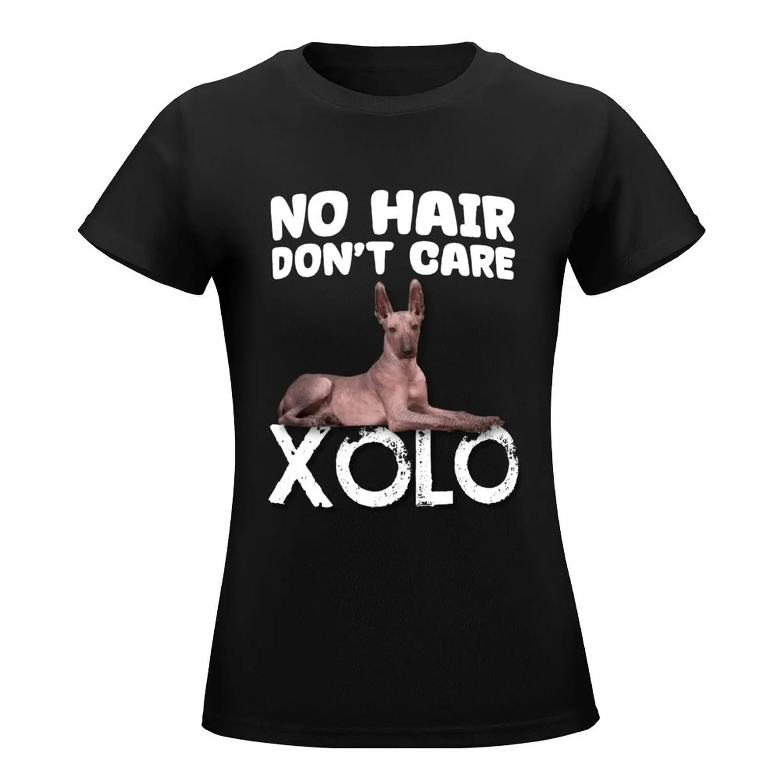 Xolo No Hair Don't Care T-Shirt quick-drying summer top black t-shirts for Women