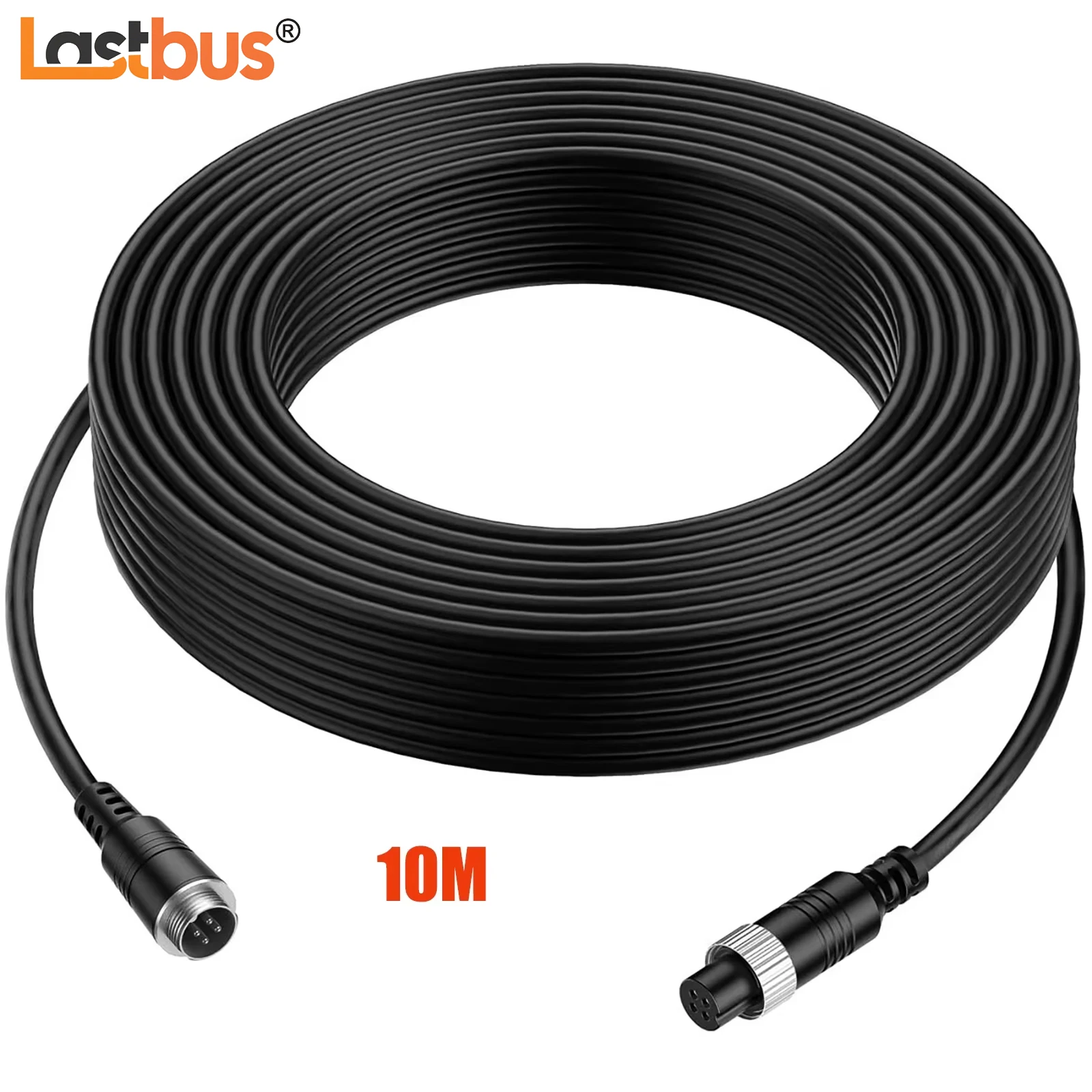 

Lastbus 32FT 10M Car Video 4-Pin Aviation Extension Cable For CCTV Rearview Camera For Truck Trailer Camper Bus