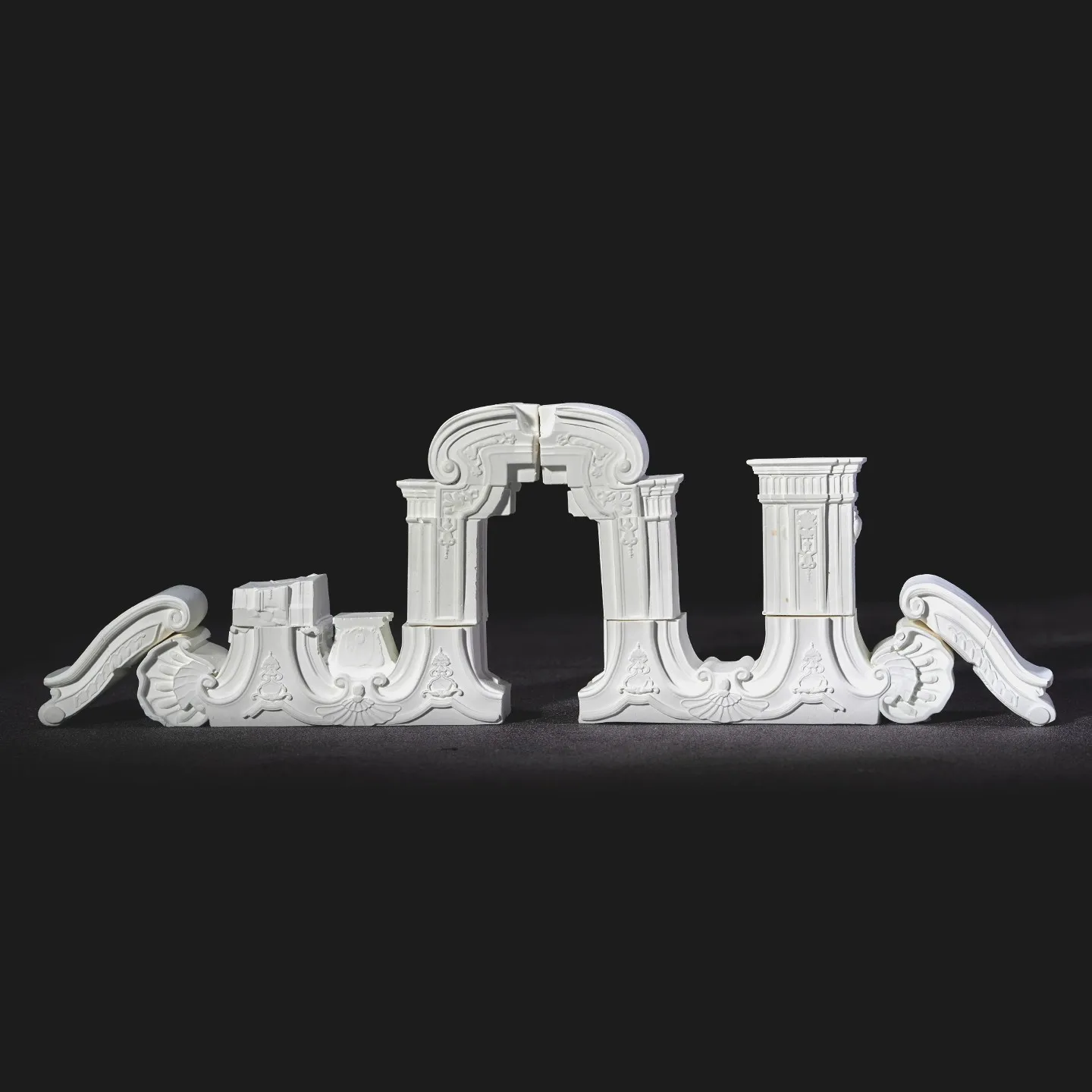 Chinese Yuanmingyuan Style Miniature Diorama - Gypsum Aromatherapy, Cultural Creative Decor for Home & Desktop Ornament