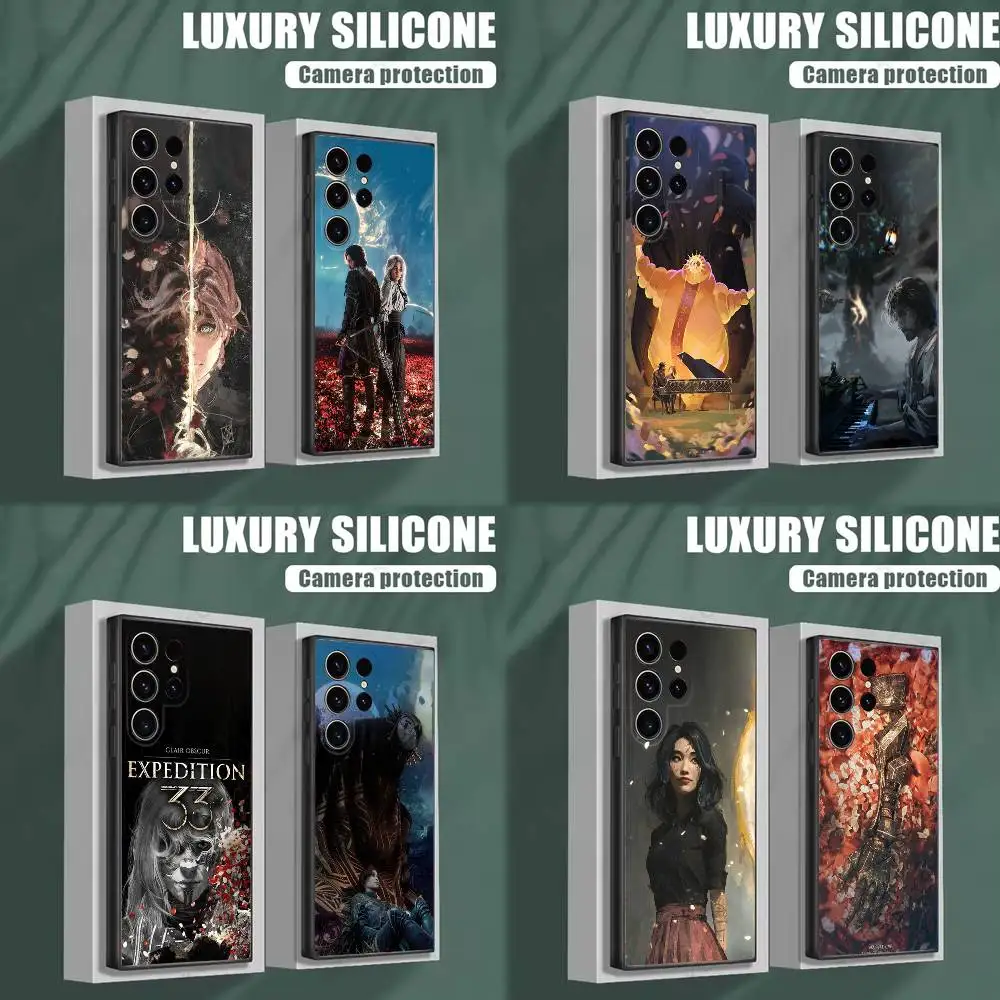 

Clair O-Obscur E-Expedition 33 Phone Case For Samsung S25,S24,S23,S22,S21,S20,S10,Ultra,Plus,Lite,FE,Soft Silicone Black Cover