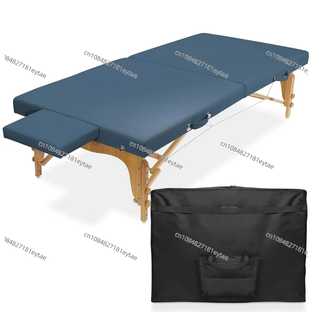 portable physical therapy massage table - low to ground stretching treatment mat platform - blue