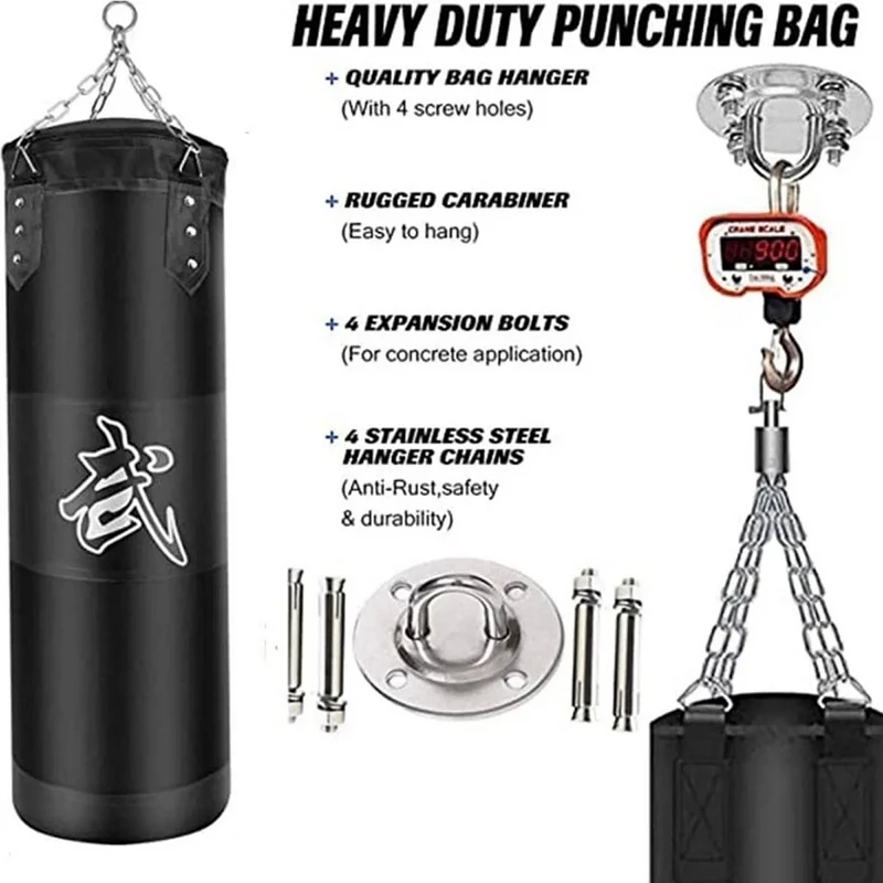 Heavy Duty Boxing Punching Bag, Home Boxing Complete Set, Home Fitness Sandbags, Sanda, Muay Thai, Kickboxing, Taekwondo Target