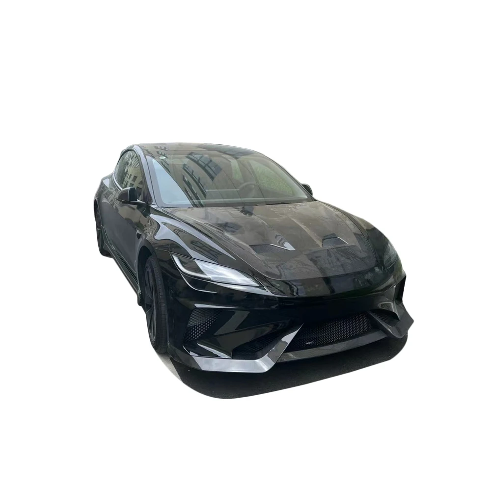 Body Kit for Tesla New Model 3 Highland Hacker Style Front Bumper Hood Side Skirts Rear Bumper Rear Diffuser Rear Spoiler