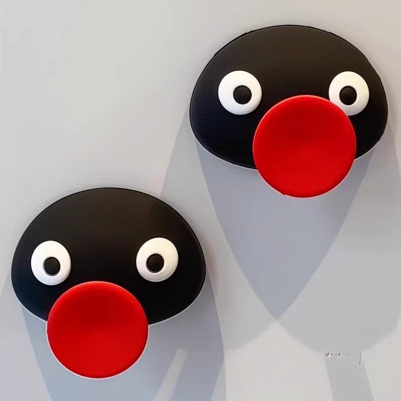 Cartoon Pingu Hook, Cute Penguin Adhesive Hook For Bathroom Towel, Bedroom Storage & Refrigerator Wall Decor, Holiday Gift