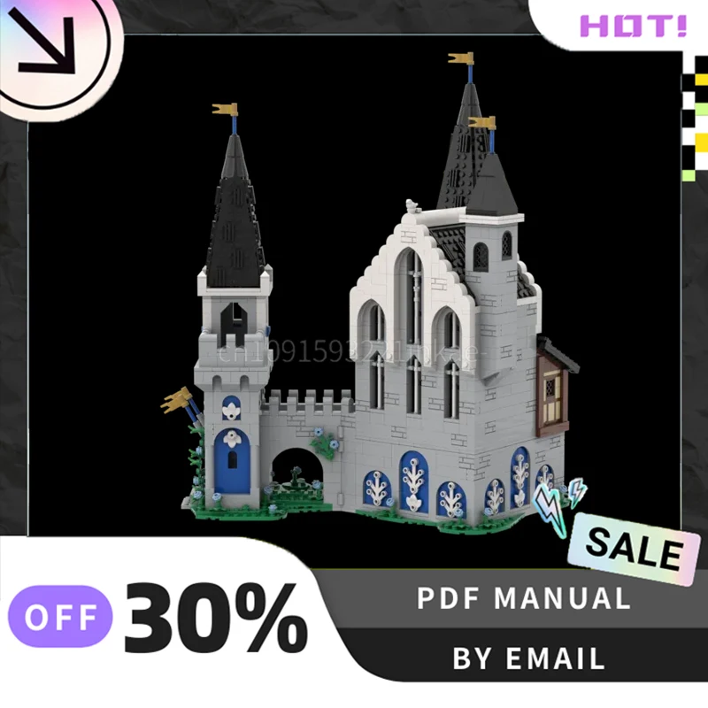 [2492PCS] MOC personalizzato draghi bianchi castello Creativo Building Blocks Set STEM Giocattoli educativi Modello di costruzione Kit Regali