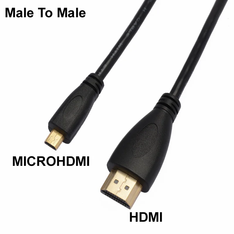 

1m/2m/3m/5M/10M V1.4 M/M Male to Male HDMI-Compatible to Micro HDMI Audio Video Cable 1080p 1440p For HDTV PS3 XBOX 3D HD TV D