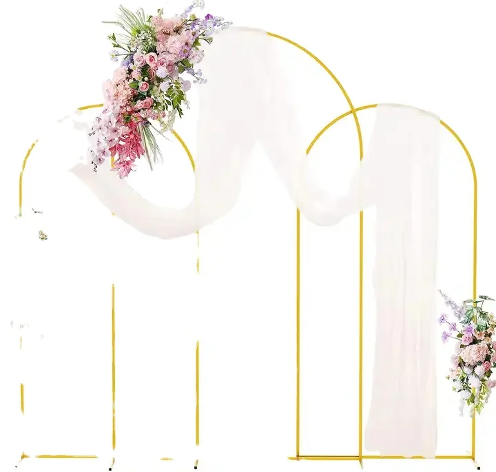 

Metal Gold Arches Backdrop Stand for Wedding Floral Arch for Party Decoration