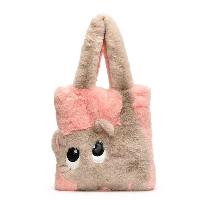 Женская сумка с милым мультяшным котом и вышивкой, большая вместительная сумка, простая модная мягкая сумка на плечо на осень-зиму