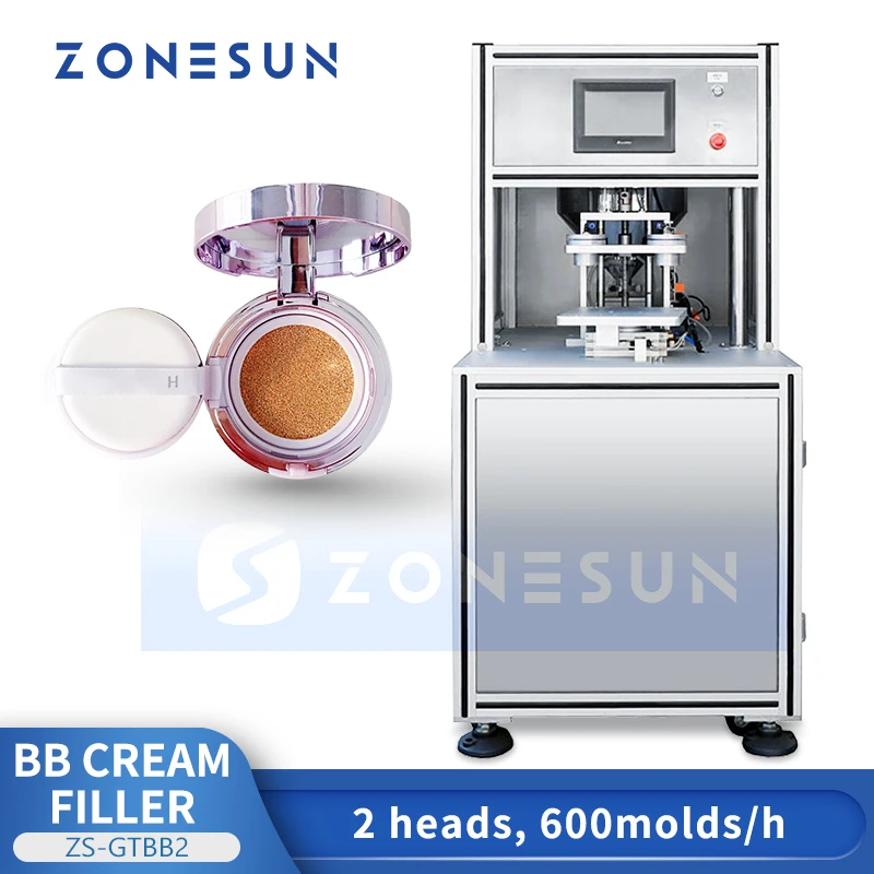 ZONESUN Semi Automatic BB Cream Filling Machine Beauty Balm Filler Lotion Cosmetics Product Filler Equipment ZS-GTBB2