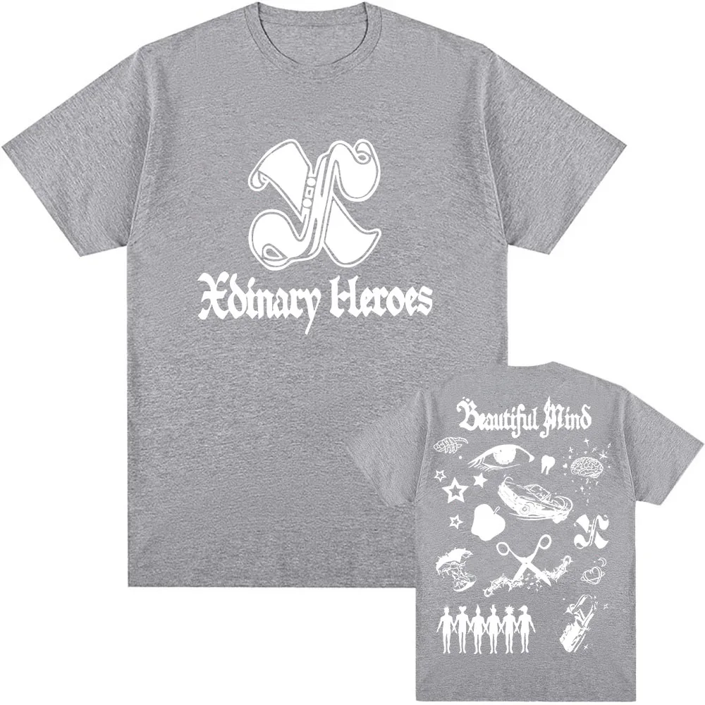 Beautiful Mind Xdinary Heroes T-shirt Korean Boys' Band Printing Tshirts  Summer Short Sleeve Cotton T Shirt for Men Graphic Tee