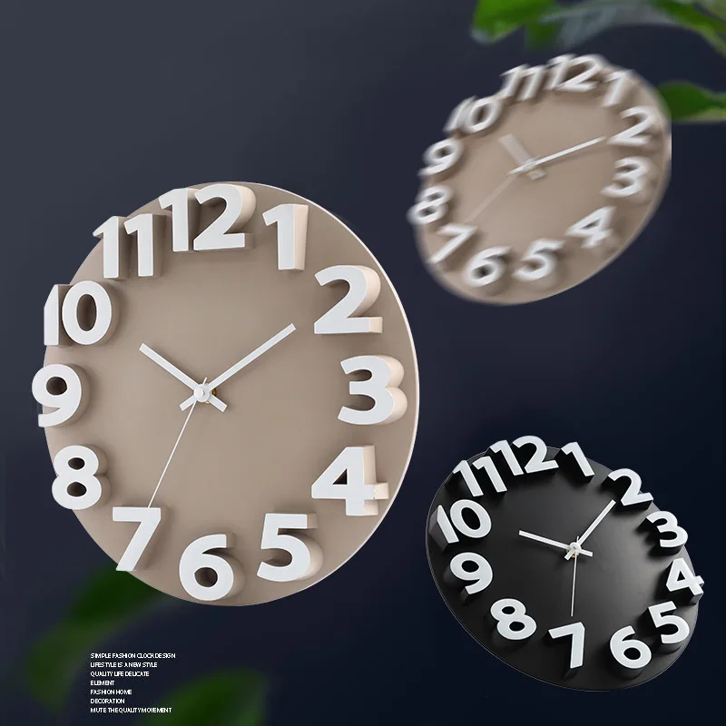 New 3D Three-Dimensional Digital Clock Creative Simple Wall Clock For Living Room Fashion Clock Wall Home decor reloj pared