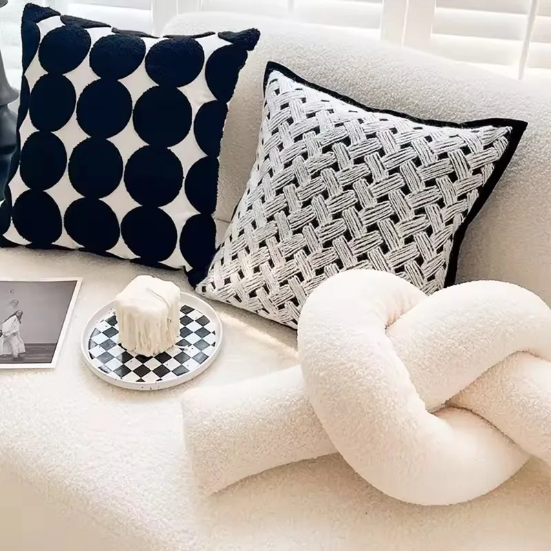 Geknotetes Nackenkissen im nordischen Stil für Sofa, Schlafzimmer, Büro, Dekoration, Kissen, Geschenk für Weihnachten, Zuhause, Wohnzimmer, Dekoration