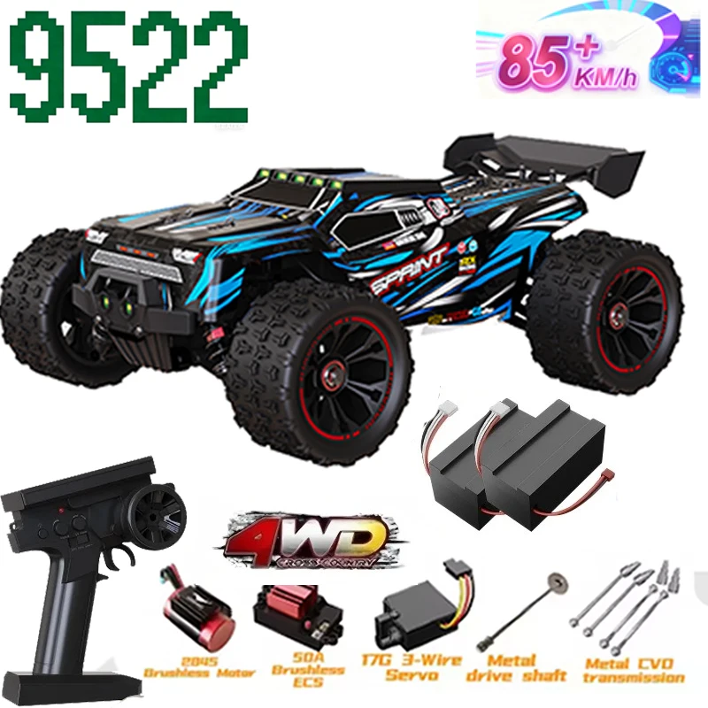 MJX 9522PRO 85KM/H High Speed RC Car Brushless 4WD Off-Road Drift Remote Control Car 1:16 Professional Racing Cars vs