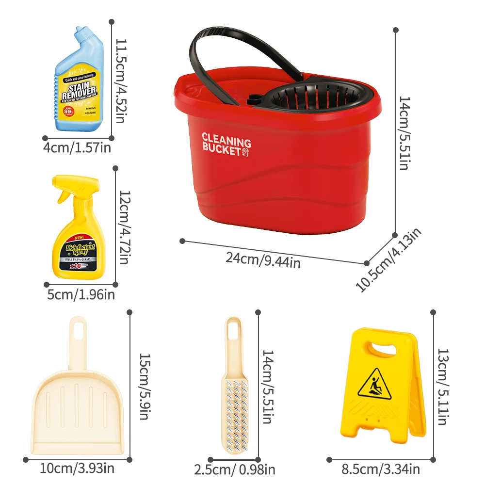 Wow!Cleaning Toys Children\'s Pretend Play Cleaning Set and Sanitation Simulation Broom Vacuum Cleaner Tool Toy For Children Gift