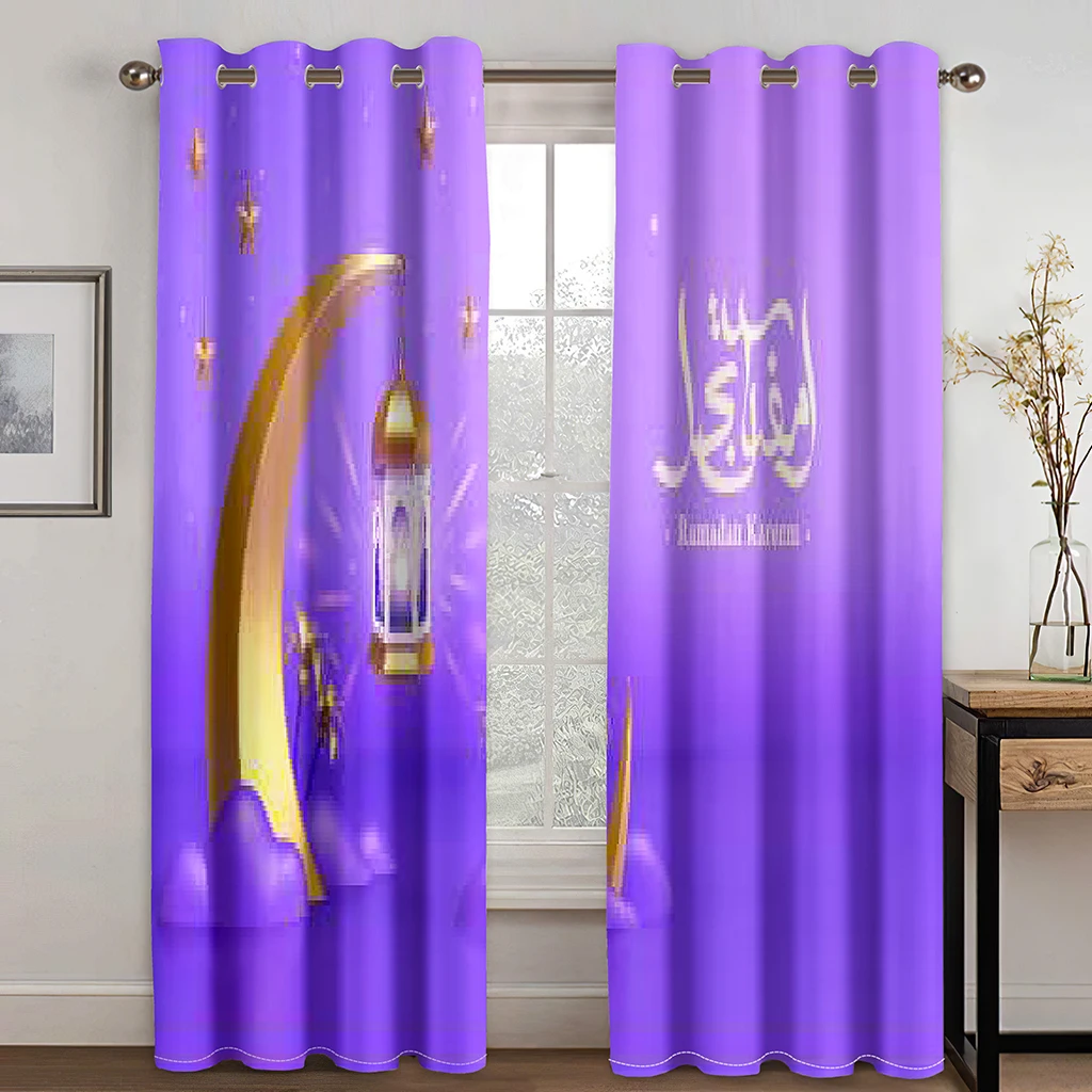 Moon and Lighthouse 3D digital print curtain living room bedroom home decoration to create a warm and quiet environment of priva