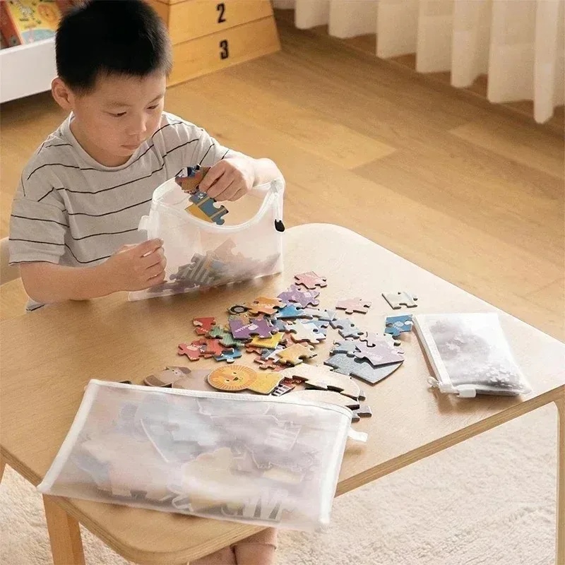 1-3PCS Mesh Zipper File Bag Waterproof Moisture-proof Zipper Folder Toy Storage Bag Storage Tools Cosmetic Organization Bags