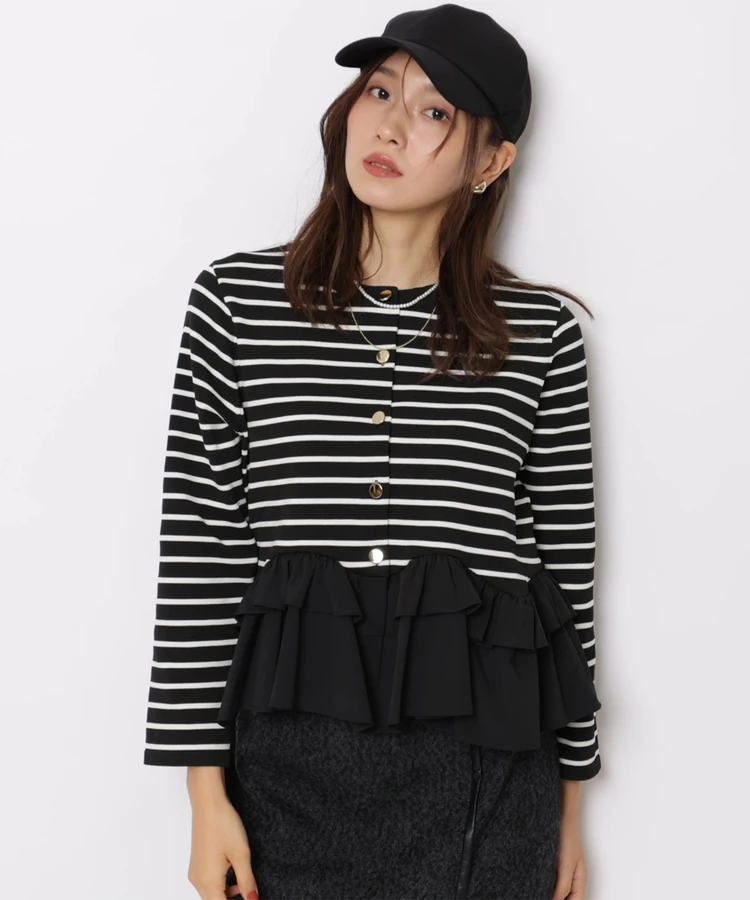 Fashionable Stripe Knitted Sweater Loose Fit Color Block Neckline Long Sleeve Women's Autumn Winter Casual Style Breathable