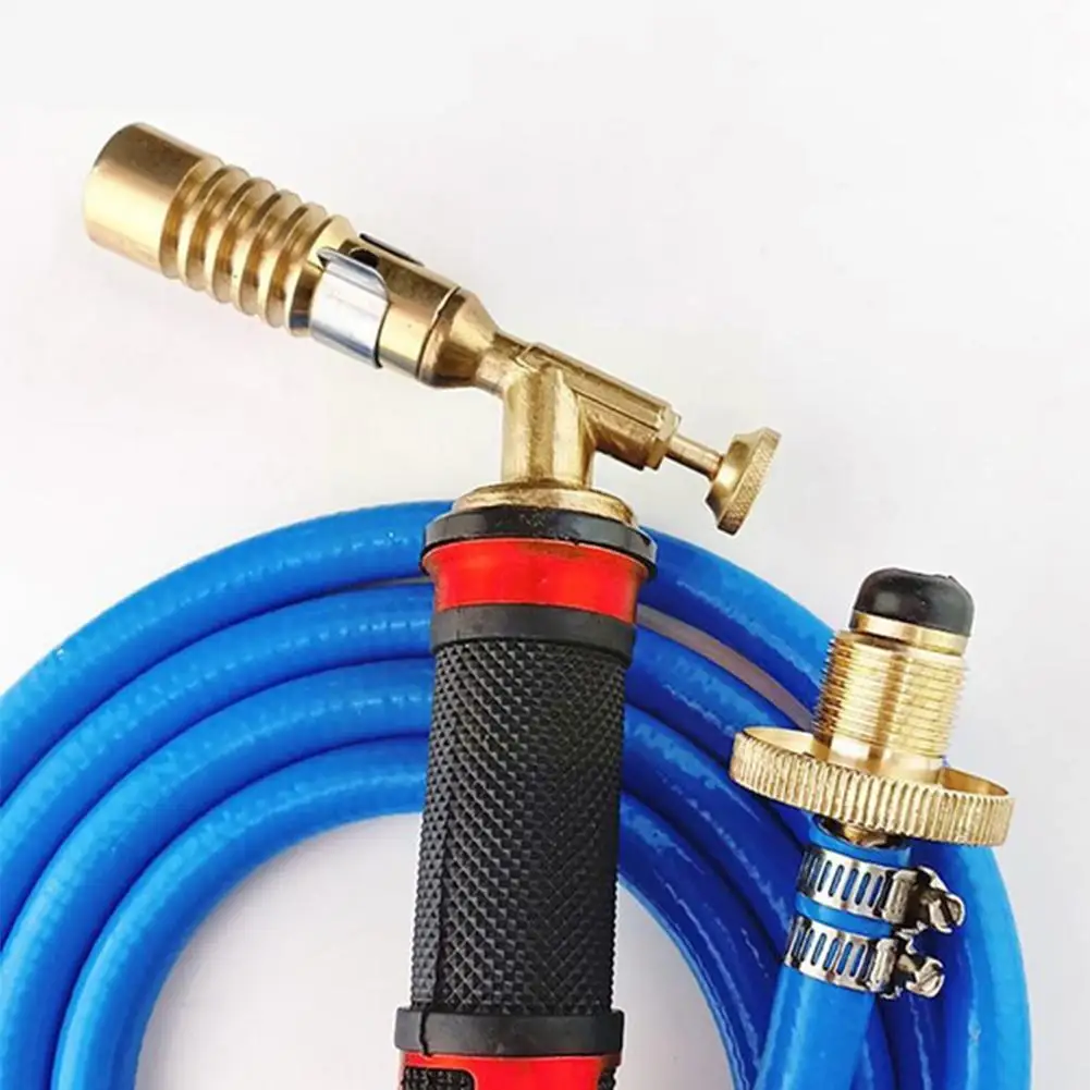 Liquefied Gas Welding Torch Kit With Hose Welding Gun Welding Equipment For Soldering Propane Cooking Brazing Heating Light Y1a5