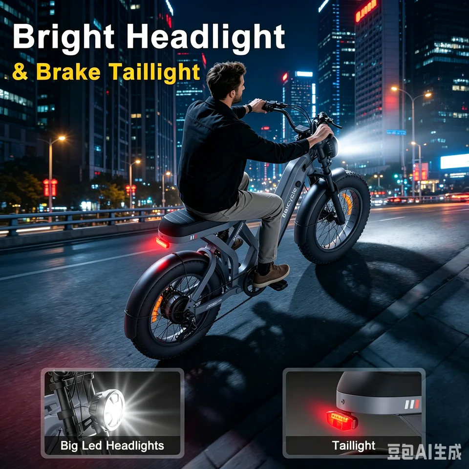 3000W Electric Bike Adults 40MPH Top Speed 52V 31.5AH Large Capacity Battery Up to 85 Miles Range 20 Inch Fat Tire Off Road Mountain Electric Bicycle Outdoor Commute Ebike image 5
