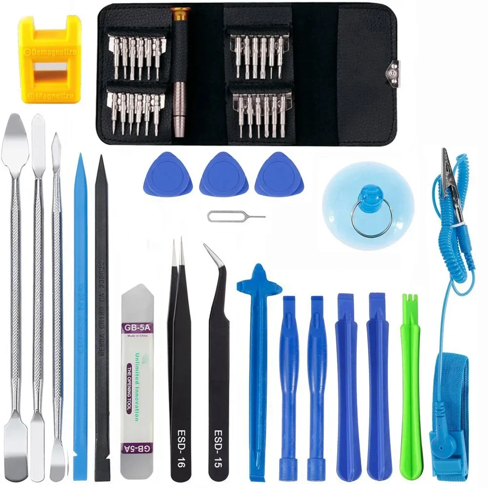 Kit d'Outils Professionnels de Réparation d'Ouverture d'Écran de Téléphone Portable, Tournevis, Ensemble d'Outils de Démontage pour iPhone Samsung ISub, 46 en 1