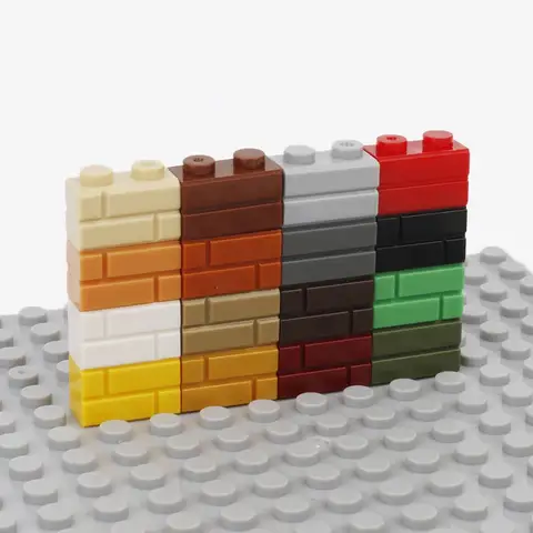 DIY Building Blocks Wall Figures Brick Modified 1x2 Dots Masonry Profile 200PCS Creative Children Size Compatible 98283 Toy