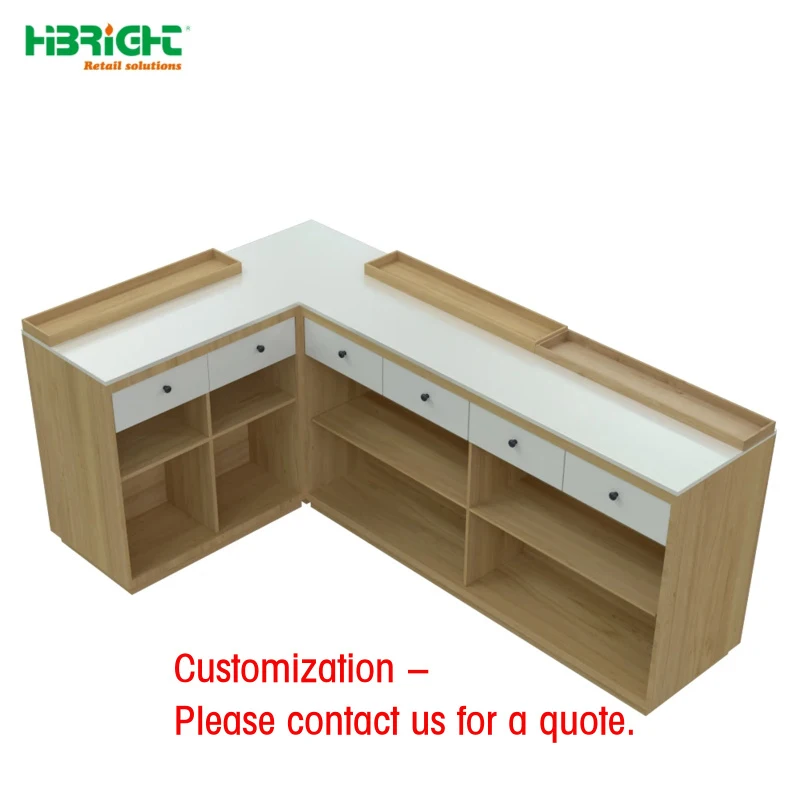 custom.HIGHBRIGHT Cash Register System Automatic Checkout Counter Conveyor Belt Durable Model HBE-CC 960mm Height 960mm
