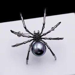 spider creative brooch men women party clothes scarf accessories pin brooches gift Exaggerated black white